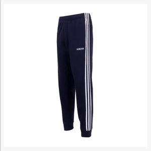 NWT Mens Adidas Navy Blue 3 Stripe Jogger Pants